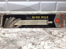 VTG 1962 PICKETT Model 120 Plastic Slide Rule Original Box Manual Case picture