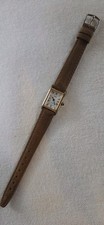 Vtg Pulsar By Seiko V232-5840 Women's Roman Numeral Tank Style Rectangle Gold  picture