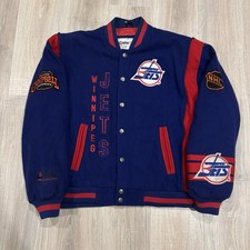 Vintage Campri Winnipeg Jets Jacket Mens XL 80s Wool Varsity Lined Bomber NHL picture