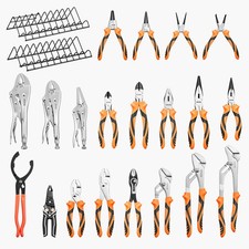 VEVOR Pliers Set 20-Piece Utility Pliers Set Polished Carbon Steel Jaw Hand Tool picture