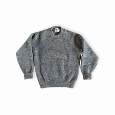 Vintage Whalerknits Medium Sweater Chunky Wool Blue Variegated Knitted Fisherman picture