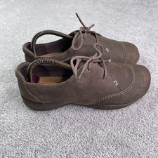 Clarks Roseville Rio Shoes Womens Size 8.5 Wide Brown Leather Lace Up Oxfords picture