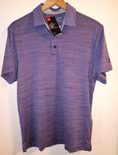 Under Armour HeatGear Men's Polo Shirt M Loose Fit Purple Striped Short Sleeve picture