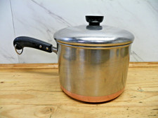 RARE REVERE WARE FIRST GENERATION 1938-1942 3 QT PAN PAT. PEND 1801 COPPER picture