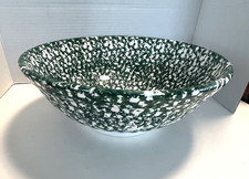 Spongeware Serving Bowl Roma Inc Made in Italy Hand Painted 12
