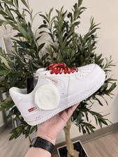 Nike Supreme Air Force 1 White Men's Size 8.5 picture