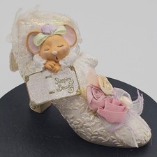 VTG AGC 2002 Sleeping Beauty Mouse In Shoe Iridescent Sheen Princess Y2K Decor picture