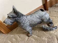 Antique Hubley Cast Iron Scotty Doorstop Weathered Paint picture