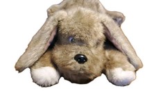 Vintage Russ Berrie & Co Mugsy Brown Puppy Dog Stuffed Animal Plush Toy 12