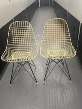 Set of 2 1960's Charles Eames DKR-2 Eiffel Bikini Chairs, cream NYC pick-up only picture