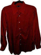 Croft & Barrow Long Sleeve Dress Shirt Size 15.5-16 32/33 Red picture