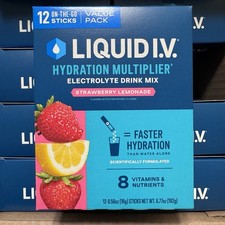 Liquid IV Hydration Multiplier Strawberry Lemonade 96 Sticks Exp 3/28 picture