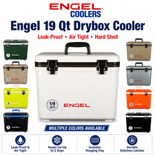 Engel Coolers 19 Qt Leak-Proof Airtight Hard Cooler Dry Box Lunchbox w/ Tray picture