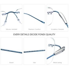 Fashion-Forward Rimless Titanium Eyeglasses - Prescription-Ready Frames picture