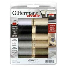 GÜTERMANN Creative 12 pc Sew-All 100m Thread Set – Neutral Colours picture