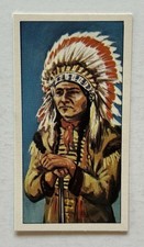 Burtons Wagon Wheels Wild West Sitting Bull Sioux Chief Tobacco Card #10 TR7 picture