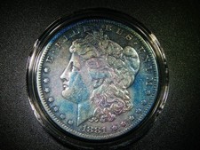 EF+ 1881-O MORGAN SILVER DOLLAR BEAUTIFULLY TONED COLLECTOR GRADE COIN M-1933 picture