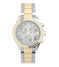 Timex Women's Watch Chronograph Silver Dial Two Tone Steel Bracelet TW2V57700. picture