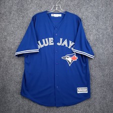 Majestic Toronto Blue Jays Baseball Sports Jersey Mens Large Cool Base Long 3 picture