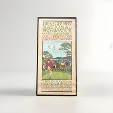 Bing Crosby Vintage 1985 National Pro-Am Golf Poster Pebble Beach Framed Vintage picture