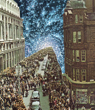 Original Collage Art Handmade Surreal Vintage Portal Space Mixed Media Artwork picture