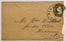 RARE 1850s 10C STATIONERY COVER FIDDLETOWN, CA (CHANGED NAME TO OLETA 1878-1932) picture