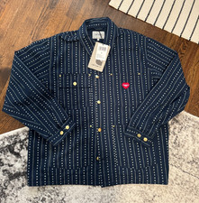 CARHARTT WIP OG DREWE PINSTRIPE CHORE COAT HEART - Size L NWT picture