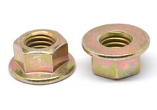 3/8-24 Fine Grade G Stover All Metal Flange Locknut Medium Carbon Steel Yellow Z picture