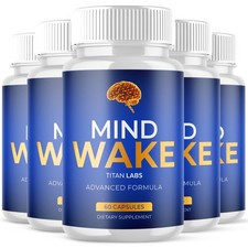 (5 Pack) Mind Wake Pills - Brain Health & Cognitive Support Supplement 300 Caps picture