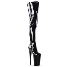 Pleaser Beyond4000 10 Inch Heel 6 1 4 Platform Lace-Up Thigh High Boots picture