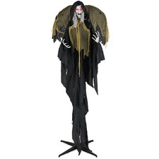 8.2FT Halloween Standing Witch Voice Activated Animatronic Ghost, Lighted Eyes picture