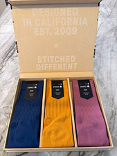 Stance Men's Crew Socks 3-Pair Pack Size M Multicolor Solid Logo Casual picture