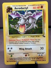 Pokemon TCG Aerodactyl 1/62 Fossil Set Holo Rare VTG WOTC 1999 LP+ picture