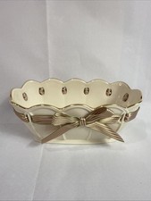 Vintage Lenox Great Giftables Collection Sm Pierced Bowl w Weaved Ribbon. NIB. picture
