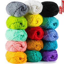 Acrylic Yarn Skeins Set for Crocheting Multicolored 20g Soft Knitting Yarn Skein picture