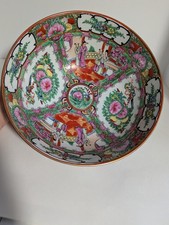 CHINESE ANTIQUE PORCELAIN FAMILLE ROSE MEDALLION BOWL XLarge  picture