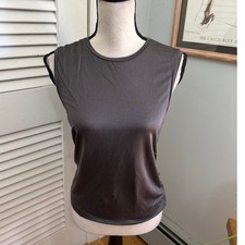 Dosa Silk Top Womens 4 Brown Slinky Crewneck Minimalist Quiet Luxury Capsule picture