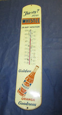 Vintage WHISTLE Orange Soda Thermometer Sign Early 50s Great Colors~Rare ~ LQQK picture