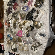 Vintage Custum Women Jewerly  Variety Mainly Earings  crafts lots Needs Repairs picture