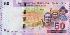Bolivia 50 BOLIVIANOS 2018 P 250. UNC CONDITION. 6RW 30JUN picture