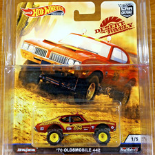 Hot Wheels Premium Desert Rally Car Culture '70 Olds Oldsmobile 442 Maroon 2019 picture