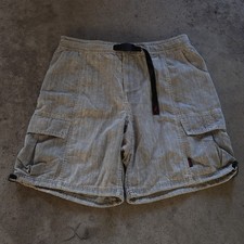 Vintage 90s Gramicci Cargo Shorts Men's Size Large Gray Belted Nylon Made in USA picture