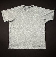 Nike Swim Dri-Fit Men's Gray Marbled Short Sleeve Hydroguard Shirt Size XL picture