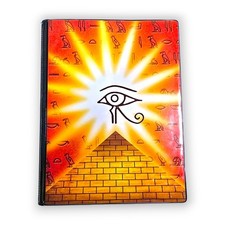 Vtg 2002 Yu-Gi-Oh ToySite 4-Pocket Card Binder Portfolio Eye of Anubis Pyramid picture