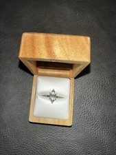 Brilliant Earth 18k White Gold 2.5ct Marquise Diamond Prong Engagement Ring Sz 4 picture