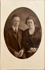 RPPC Minneapolis Handsome Couple Minnesota Antique Real Photo Postcard c1910 picture