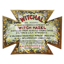 1906 Witchal Witch Hazel Label Antique Medical Dickinson Essex Connecticut J1 picture