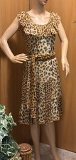 Blumarine Women Sleeveless Flounce Silk Dress Side Slit Silk Sash IT 42 US 8 picture