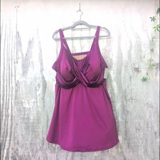 Catherine's NWT Tankini Swim Top Flowy Full Coverage Women's 30W picture