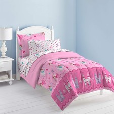 Magical Princess Comforter Set Girls Pink Twin Ultra Soft picture
